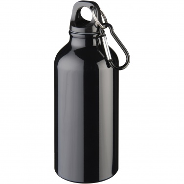 Logo trade liikelahjat mainoslahjat kuva: Oregon 400 ml:n alumiininen vesipullo karabiinikoukulla