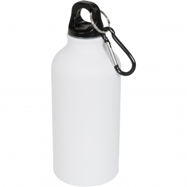 Logotrade mainostuote tuotekuva: Oregon-juomapullo, matta, karabiinikoukku, 400 ml