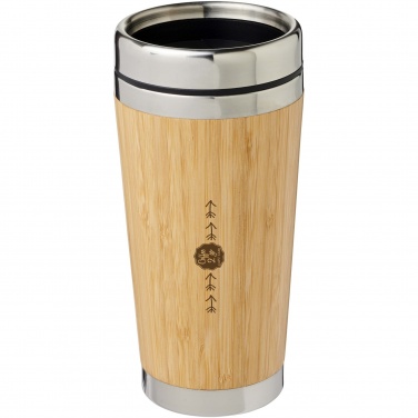 Logotrade liikelahjat mainoslahjat tuotekuva: Bambupintainen Bambus-juomamuki, 450 ml