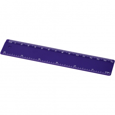 Logotrade mainostuotet kuva: Renzo-viivain, 15 cm, muovinen