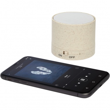 Logotrade mainoslahja ja liikelahja kuva: Kikai Bluetooth® -kaiutin, vehnänolkea