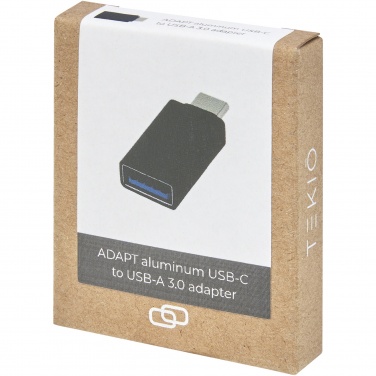 Logotrade mainostuotet kuva: ADAPT alumiininen USB-C-USB-A 3.0 -sovitin