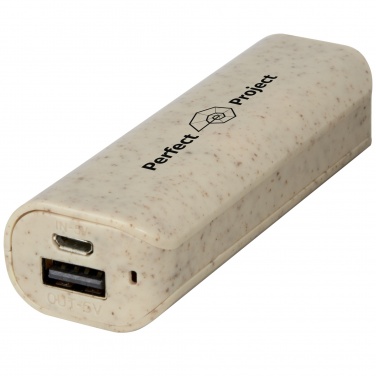 Logotrade liikelahjat mainoslahjat tuotekuva: Yoko 1200 mAh:n varavirtalähde, vehnänolkea