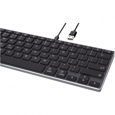Logotrade mainoslahja tuotekuva: Hybrid Bluetooth-tehonäppäimistö – QWERTY