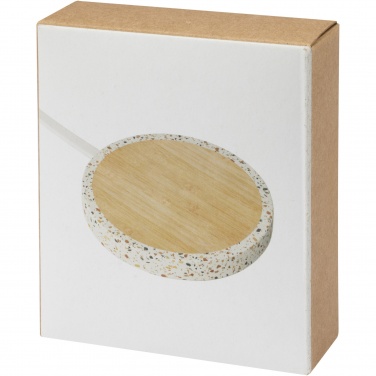 Logotrade mainoslahja ja liikelahja kuva: Terrazzo 10 W:n langaton latausalusta bambusta