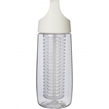 Logotrade mainostuote tuotekuva: HydroFruit 700 ml:n urheiluvesipullo kierrätetystä muovista läppäkannella ja uuttajalla