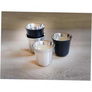 Logotrade liikelahja tuotekuva: Duo 80 ml:n RCS-sertifioidusta ruostumattomasta teräksestä valmistettu espressomukisarja 