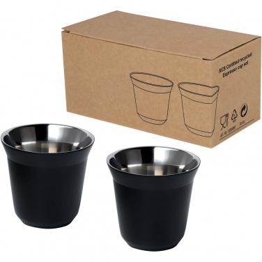 Logo trade liikelahja mainoslahja tuotekuva: Duo 80 ml:n RCS-sertifioidusta ruostumattomasta teräksestä valmistettu espressomukisarja 
