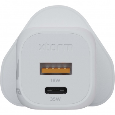 Logotrade liikelahja tuotekuva: Xtorm XEC035 GaN² Ultra 35 W seinälaturi – Iso-Britannian pistoke