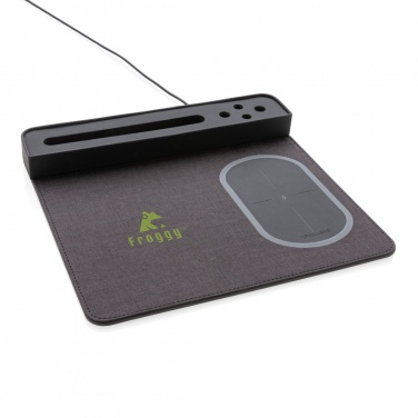 Logo trade mainoslahja kuva: Air-hiirimatto, jossa 5 W:n langaton lataus ja USB