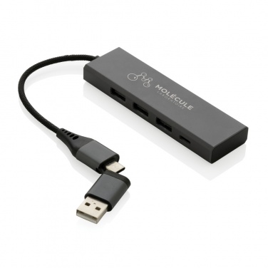 Logotrade mainostuotet kuva: Terra RCS alumiininen USB-hub 3 portilla