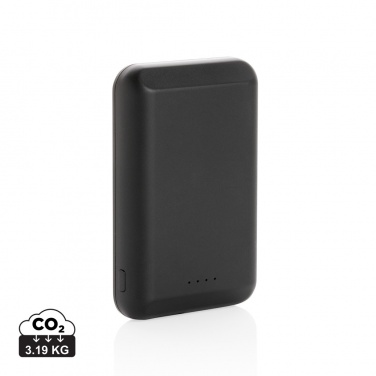 Logo trade mainoslahja ja liikelahja tuotekuva: Magneettinen 5000mAh 5W langaton virtapankki