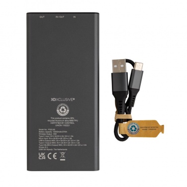 Logo trade mainoslahjat ja liikelahjat kuva: Terra RCS 18W alumiininen 10000 mAh varavirtalähde 10W