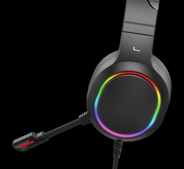 Logotrade mainoslahja ja liikelahja kuva: RGB pelikuulokkeet