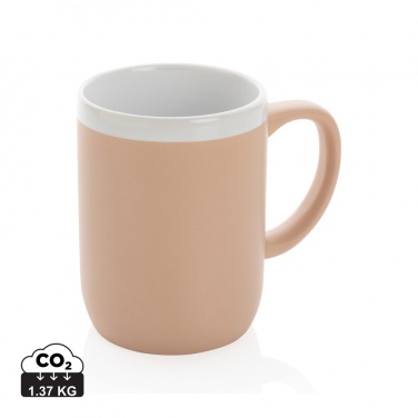 Logo trade mainoslahja ja liikelahja tuotekuva: Keraaminen muki valkoisella reunuksella 300ml