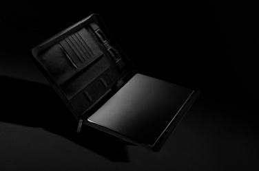 Logo trade mainoslahja ja liikelahja tuotekuva: Swiss Peak Heritage RCS rPU A4 portfolio vetoketjulla