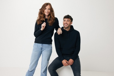 Logo trade mainoslahja ja liikelahja tuotekuva: Iqoniq Rila kevyt huppari kierrätetystä puuvillasta