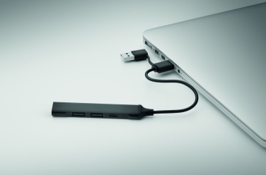 Logo trade mainoslahjat ja liikelahjat kuva: USB 4 portin keskitin 19 cm