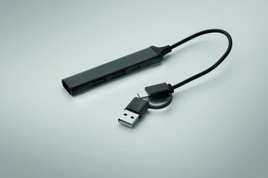Logotrade liikelahjat mainoslahjat tuotekuva: USB 4 portin keskitin 19 cm