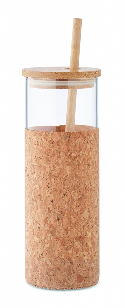 Logo trade liikelahja mainoslahja tuotekuva: Lasinen juomapullo 450 ml