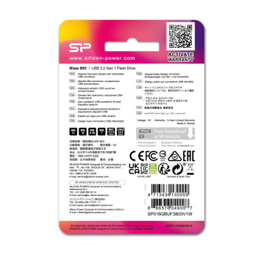 Logotrade liikelahja mainoslahja kuva: PENDRIVE SILICON POWER B03 3.2