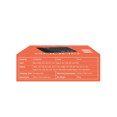 Logotrade liikelahjat mainoslahjat tuotekuva: Virtapankki Silicon Power QS15 20000 mAh
