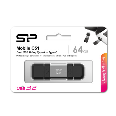 Logo trade mainostuotet tuotekuva: Pendrive Silicon Power Mobile - C51 3.2, 64 Gt