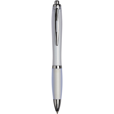Logotrade liikelahjat mainoslahjat tuotekuva: Curvy ballpoint pen with frosted barrel and grip