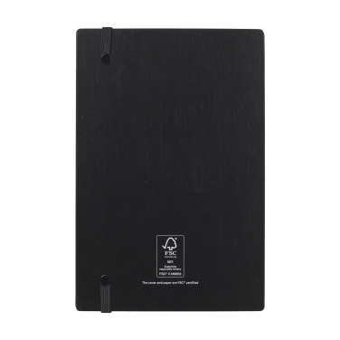 Logotrade liikelahja mainoslahja kuva: Bamboo Journal Naked Spine Paper Notebook Musta A5