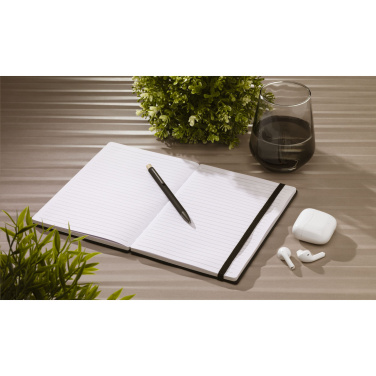 Logotrade mainostuote tuotekuva: Bamboo Journal Naked Spine Paper Notebook Musta A5