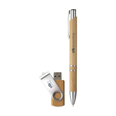 Logotrade mainoslahjat kuva: Bamboo Connect -lahjasetti 8 Gt