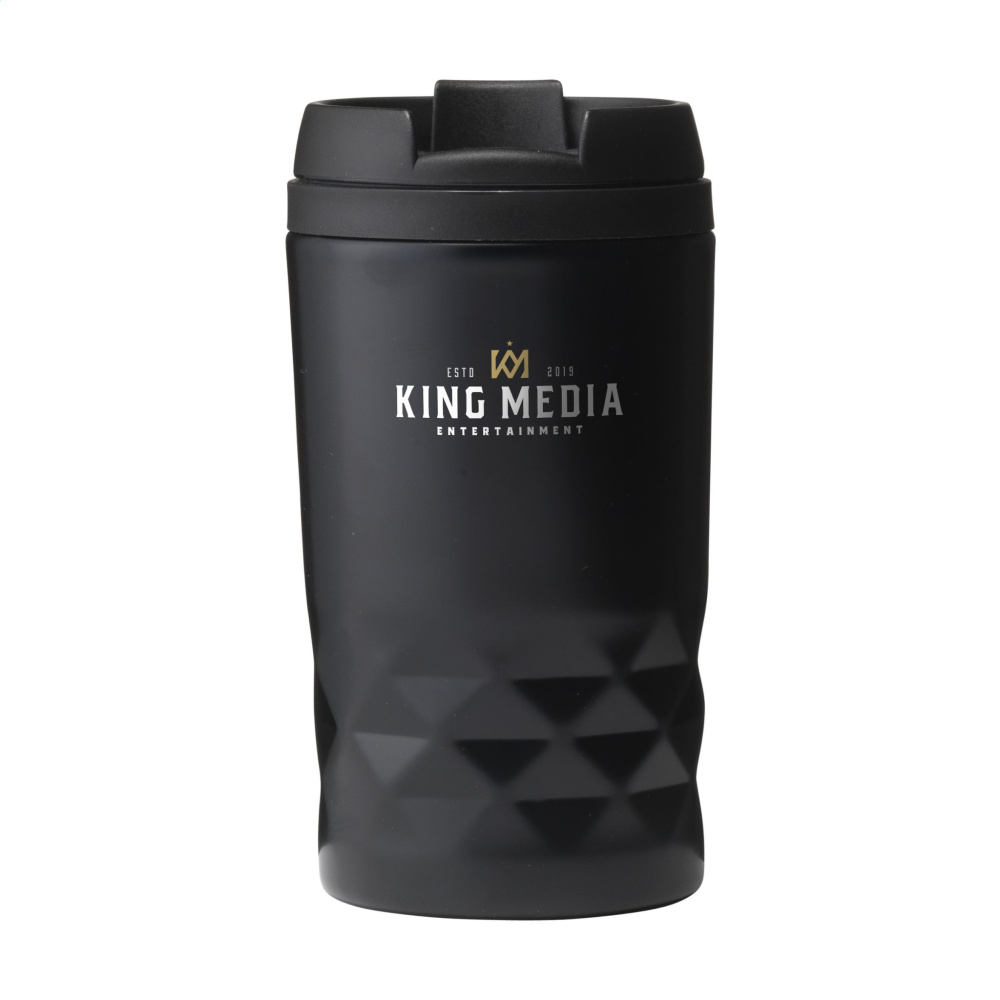 Logo trade mainoslahja ja liikelahja tuotekuva: Graafinen Mini Muki RCS kierrätetystä teräksestä 250 ml lämpökuppi