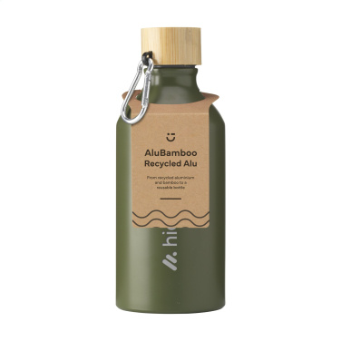 Logo trade mainoslahja kuva: AluBamboo GRS Kierrätetty Alu 500 ml vesipullo