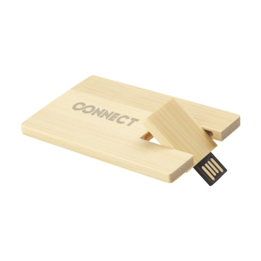 Logotrade liikelahjat mainoslahjat tuotekuva: Luottokortti USB Bamboo 32GB