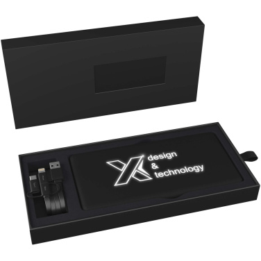 Logo trade mainoslahja ja liikelahja tuotekuva: SCX.design P30 8000 mAh solar varavirtalähde, valaistuva