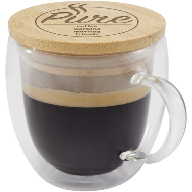 Logo trade liikelahjat tuotekuva: Lenora 250 ml:n lasikuppi bambukannella