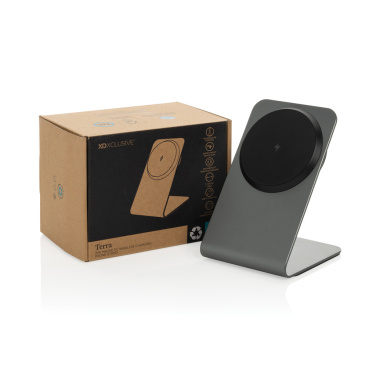 Logotrade liikelahja mainoslahja kuva: Terra alumiininen 15 W:n magneettinen langaton latausteline