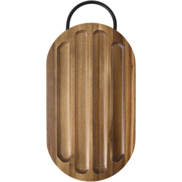 Logotrade mainoslahja tuotekuva: Prestige akaasiapuinen leikkuulauta leipäveitsellä