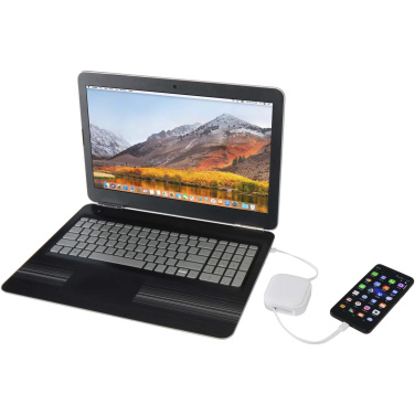 Logotrade liikelahja tuotekuva: Gloas 5-in-1-kierrätysmuovinen, sisäänvedettävä datasynkronointi- ja 100 W:n pikalatauskaapeli älypuhelimen työkalusarjalla