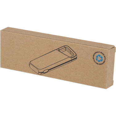 Logo trade liikelahja mainoslahja tuotekuva: Alkes 5 000 mAh:n ja 12 W:n kierrätysmuovista valmistettu vedenkestävä varavirtalähde jousihaalla