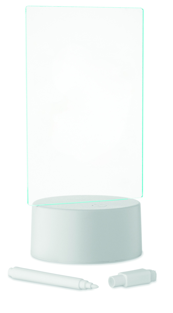 Logo trade mainoslahja ja liikelahja tuotekuva: Valaistu LED-muistitaulu