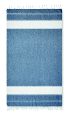 Logo trade mainoslahjat ja liikelahjat kuva: Rantakassi hamam-pyyhkeellä