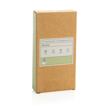 Logo trade mainostuote kuva: Aervina RCS-kierätysmuovinen ladattava tuuletin