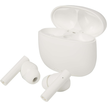 Logotrade liikelahjat kuva: Alterf kierrätysmuovista valmistetut langattomat True Wireless Bluetooth® -kuulokkeet silikonisilla korvasovittimilla