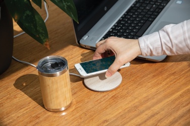 Logotrade dovana nuotrauka: 5W belaidis kviečių šiaudų įkroviklis