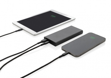 Logotrade firminės dovanos nuotrauka: Terra RCS perdirbtas 18 W aliuminio maitinimo blokas 10 000 mAh