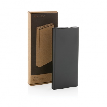 Logotrade reklaminiai produktai nuotrauka: Terra RCS perdirbtas 18 W aliuminio maitinimo blokas 10 000 mAh
