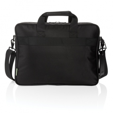 Logotrade reklaminės dovanos nuotrauka: Swiss Peak RPET Voyager RFID 15,6" nešiojamojo kompiuterio krepšys