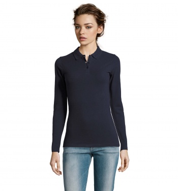 Logotrade reklaminiai produktai nuotrauka: PERFECT WOMEN LSL POLO 180