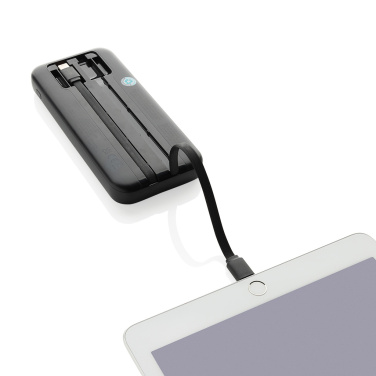 Logotrade verslo dovanos nuotrauka: Turbopack RCS rplastic powerbank 10 000 integruotų kabelių